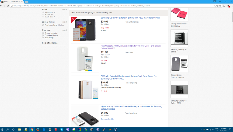 ebay powerbank and extended batteries