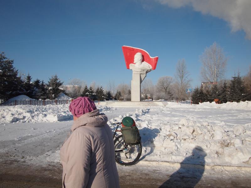 stalin is gone, lenin is everywhere. this is luchegorsk
