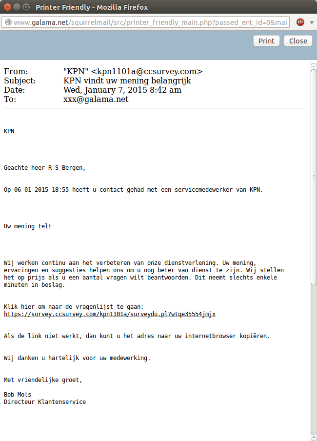 kpn can&rsquo;t get my name right, they think i am mr. bergen